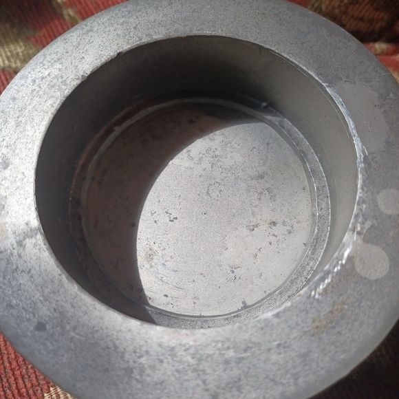 vintage candle holder. Pewter, heavy, pears, Signed Seagull 1998 Etain Canada - Picture 9 of 14